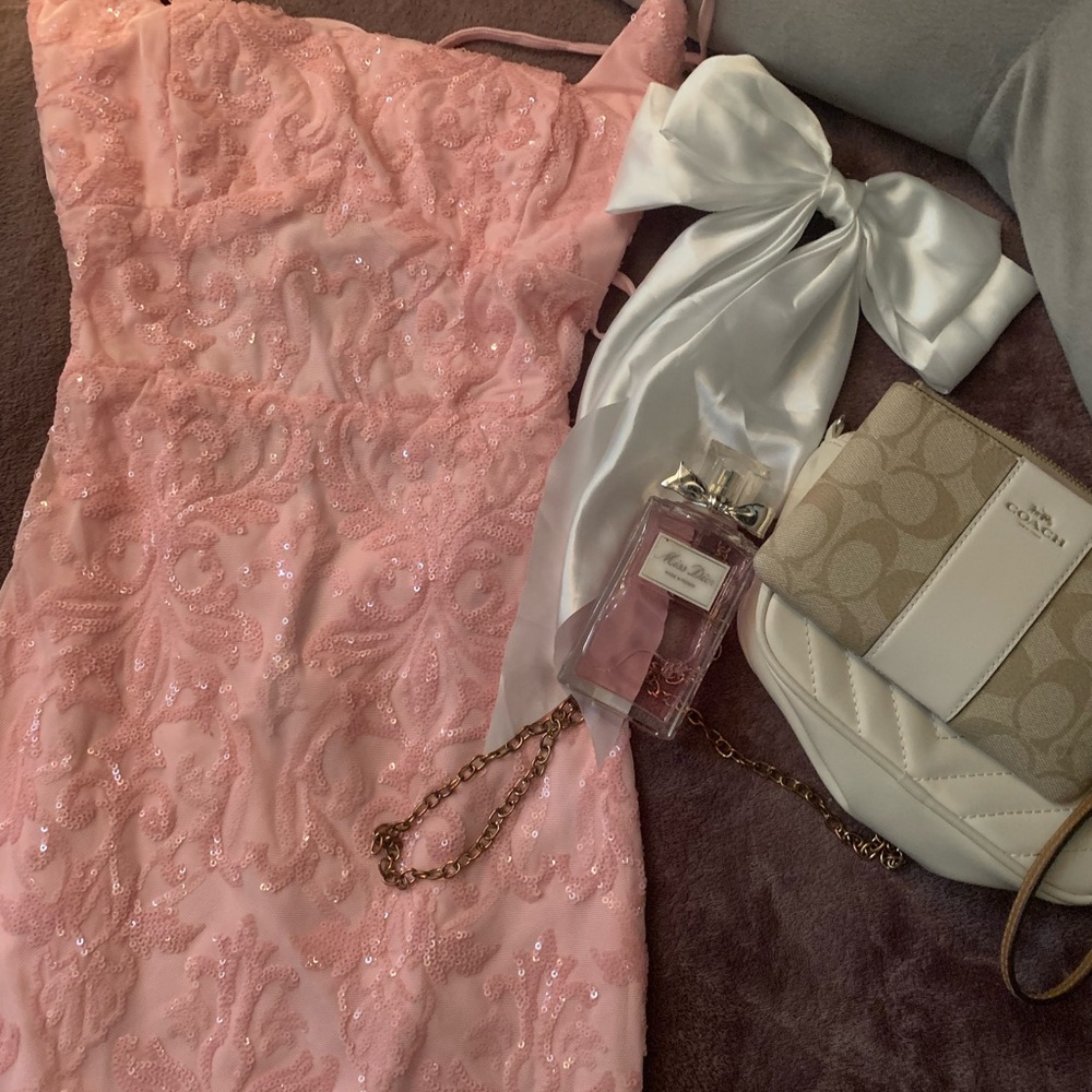 Windsor Pink Sequin Mini Dress